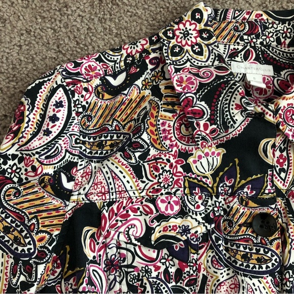 Charter Club Multicolored Paisley Jacket Womens S - Picture 9 of 11